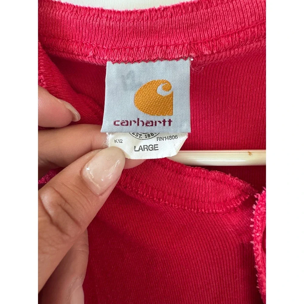 Vintage Carhartt Red Union Suit Thermal One Piece Long John K12‎ Mens Large
